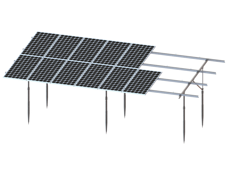 Utility-scale ground mount for solar farms with HDG steel and Zn-Al-Mg coated steel options