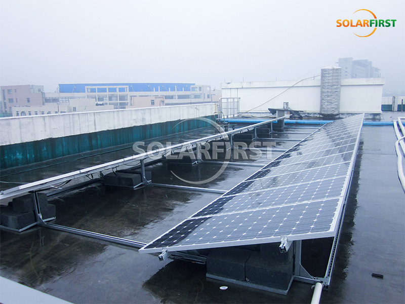 中国浙江500KWp屋顶光伏支架