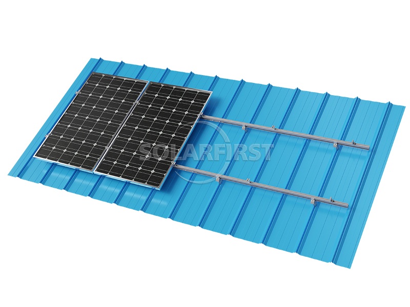 Non-penetrating solar clamps for angular metal roofs with 60m/s wind certification