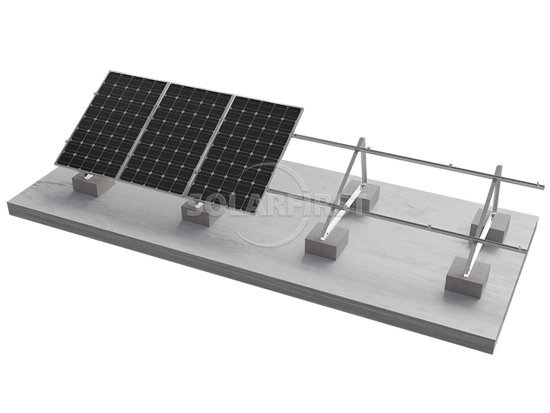 The SF Concrete Roof - Fixed Triangle offers an advanced solar mounting system specifically engineered for concrete flat roof applications.