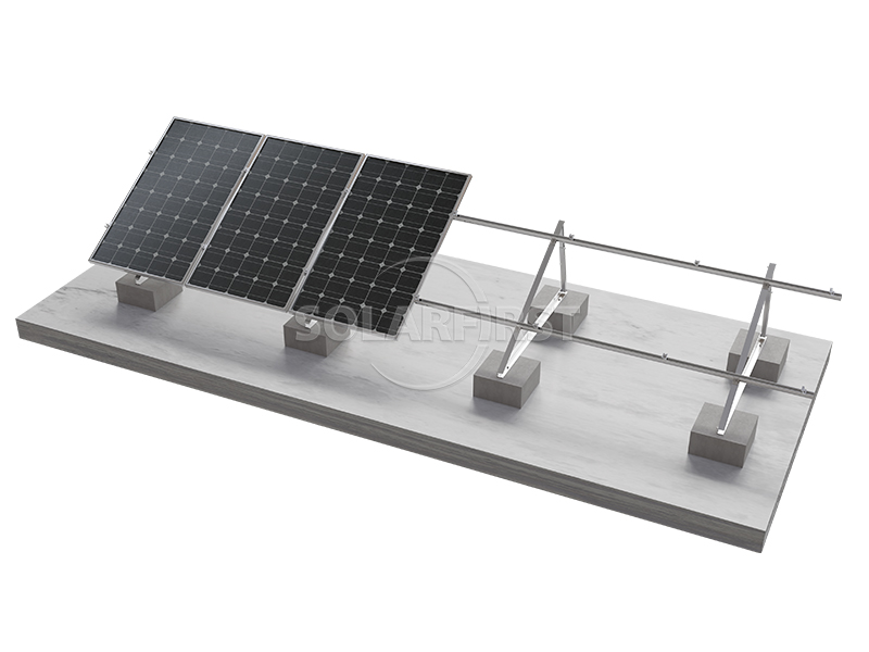 The SF Concrete Roof Mount featuring an innovative Adjustable Triangle Bracket offers a versatile and efficient non-penetrating solar mounting solution for both residential and commercial concrete flat roofs.