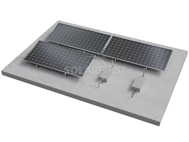 The SF Universal Ballasted Roof Mount is a non-penetrating solar mounting system specifically designed for concrete flat roofs, offering exceptional stability and corrosion resistance without compromising roof integrity. Its low-profile ballasted design e