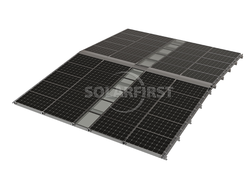 SF BIPV Roof Mount seamlessly integrates solar energy generation with modern architecture, offering an innovative and waterproof building-integrated photovoltaic solution. This system replaces traditional roofing materials like metal sheets or tiles, tran