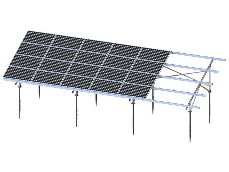 Utility-scale ground mount for solar farms with HDG steel and Zn-Al-Mg coated steel options